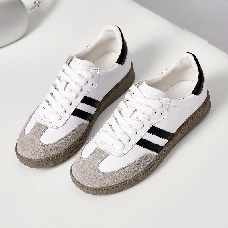Women's & Men's Layer Cowhide Sports Skate Korean Style Casual Shoes