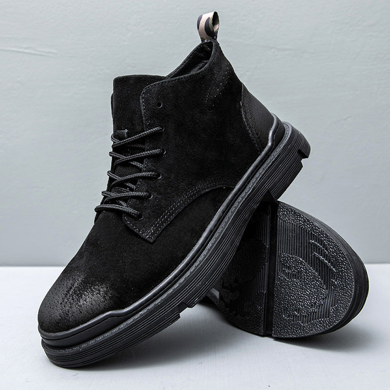 Men's Spring Height Increasing British Street Style Boots