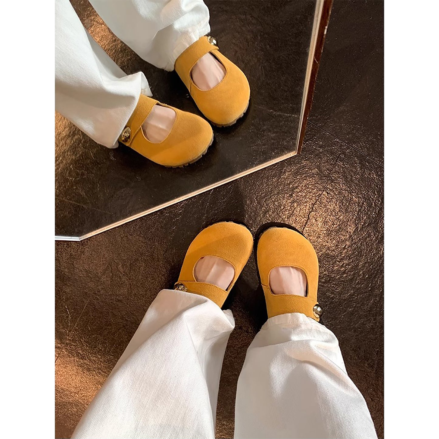 Women's Increasing Insole Little Golden Beans Thick Slippers