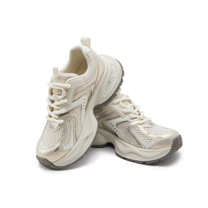 Women's Riding Popcorn Platform Dad Spring Mesh Sneakers