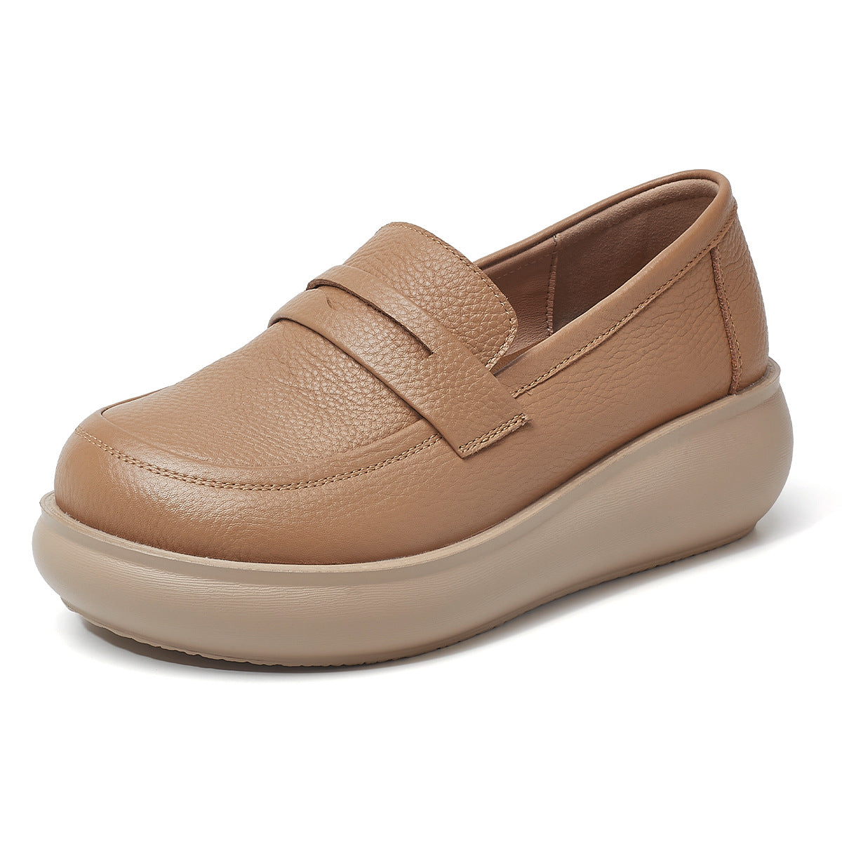 Platform British Retro Style Flat-heeled Slip-on Top Casual Shoes