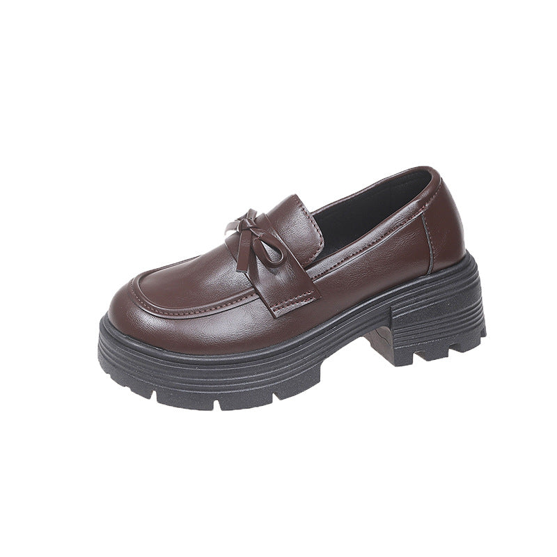 Women's Head Slip-on Autumn Retro British Style Loafers