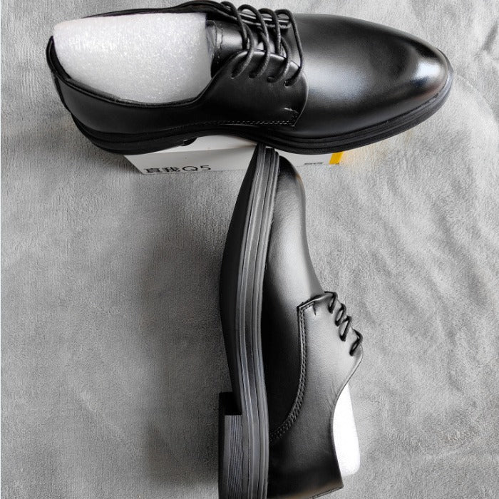 Men's Pointed Toe Business Formal British Black Leather Shoes