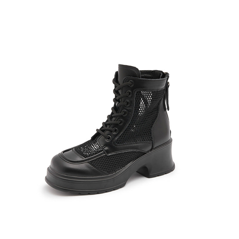 Women's Summer Mesh Martin Elevator Breathable Boots