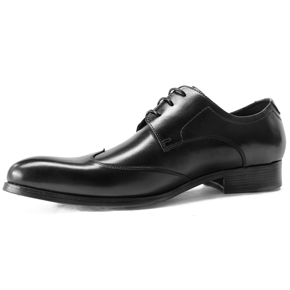 Men's Business Brogue British Pointed Derby Wedding Leather Shoes