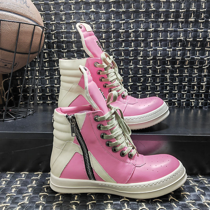 Genuine Plus Size Thick Bottom Fashionable Leather Shoes