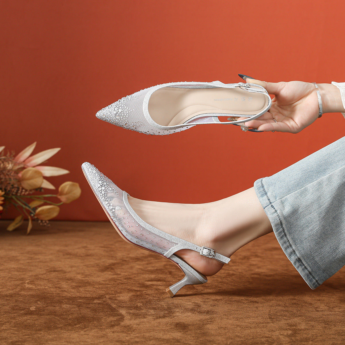 Women's Feeling Not Tired Feet Beautiful Temperament Back Heels