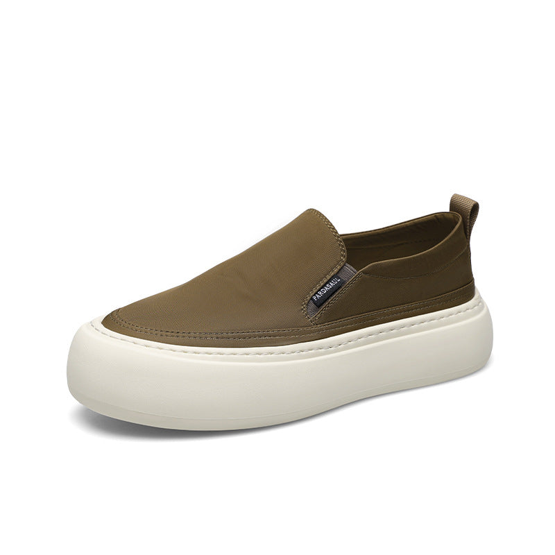Men's Cloth Breathable Ice Silk Thick Sole Canvas Shoes
