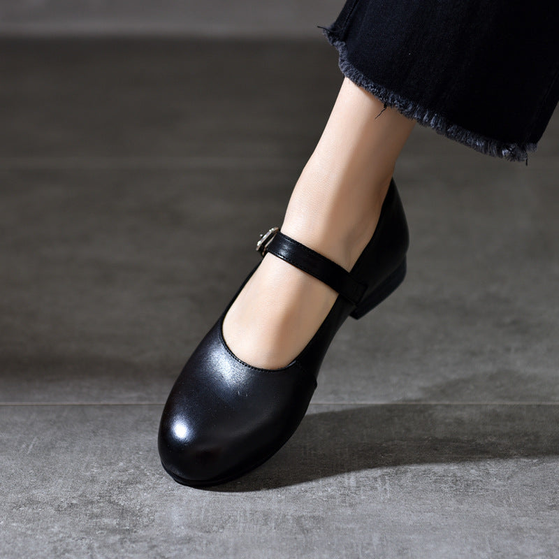 Women's Price Washed Calf Round Toe Mary Jane Women's Shoes