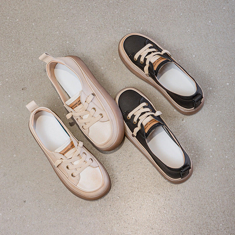 Women's & Men's Spring Plus Size Summer Breathable Cowhide Casual Shoes