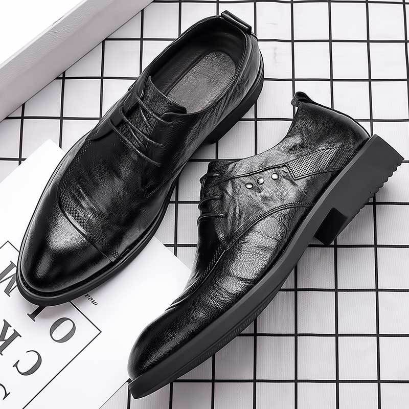 Men's Business Formal Wear Korean British Male Leather Shoes
