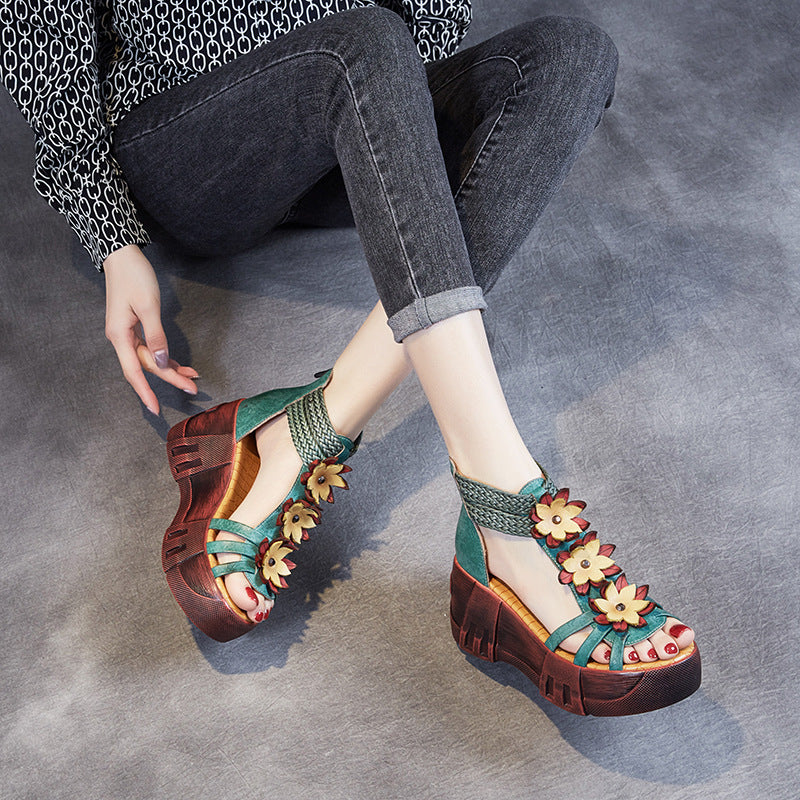 Women's Summer Ethnic Style Platform Artistic Retro Sandals
