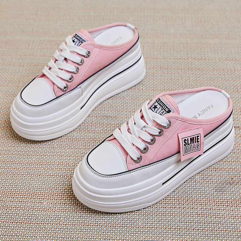 Women's Cap Semi Muffin Height Increasing Insole Fashion Slippers