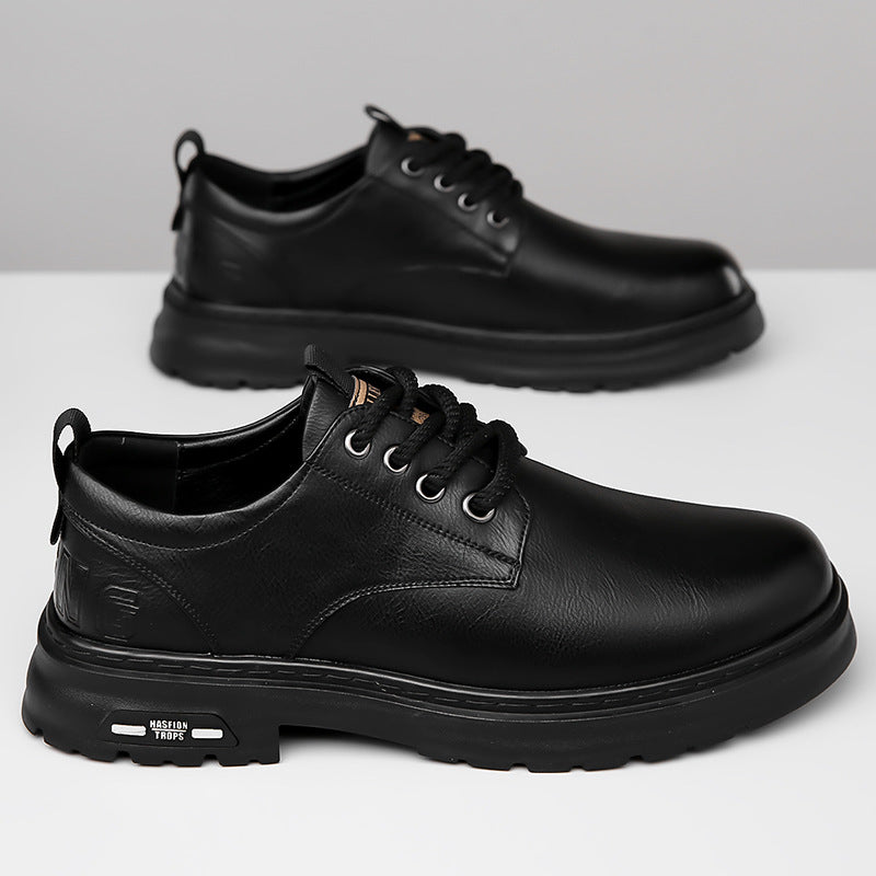 Men's Autumn Manual Stitching Business Retro Big Leather Shoes
