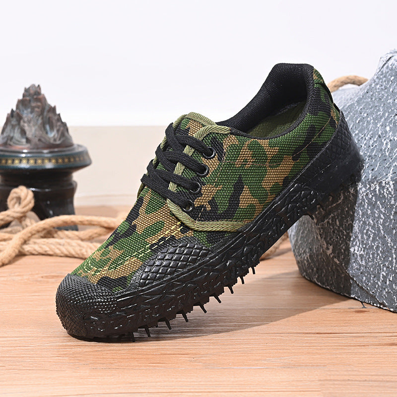 Rubber Vulcanized Sole Liberation Training Military Construction Casual Shoes
