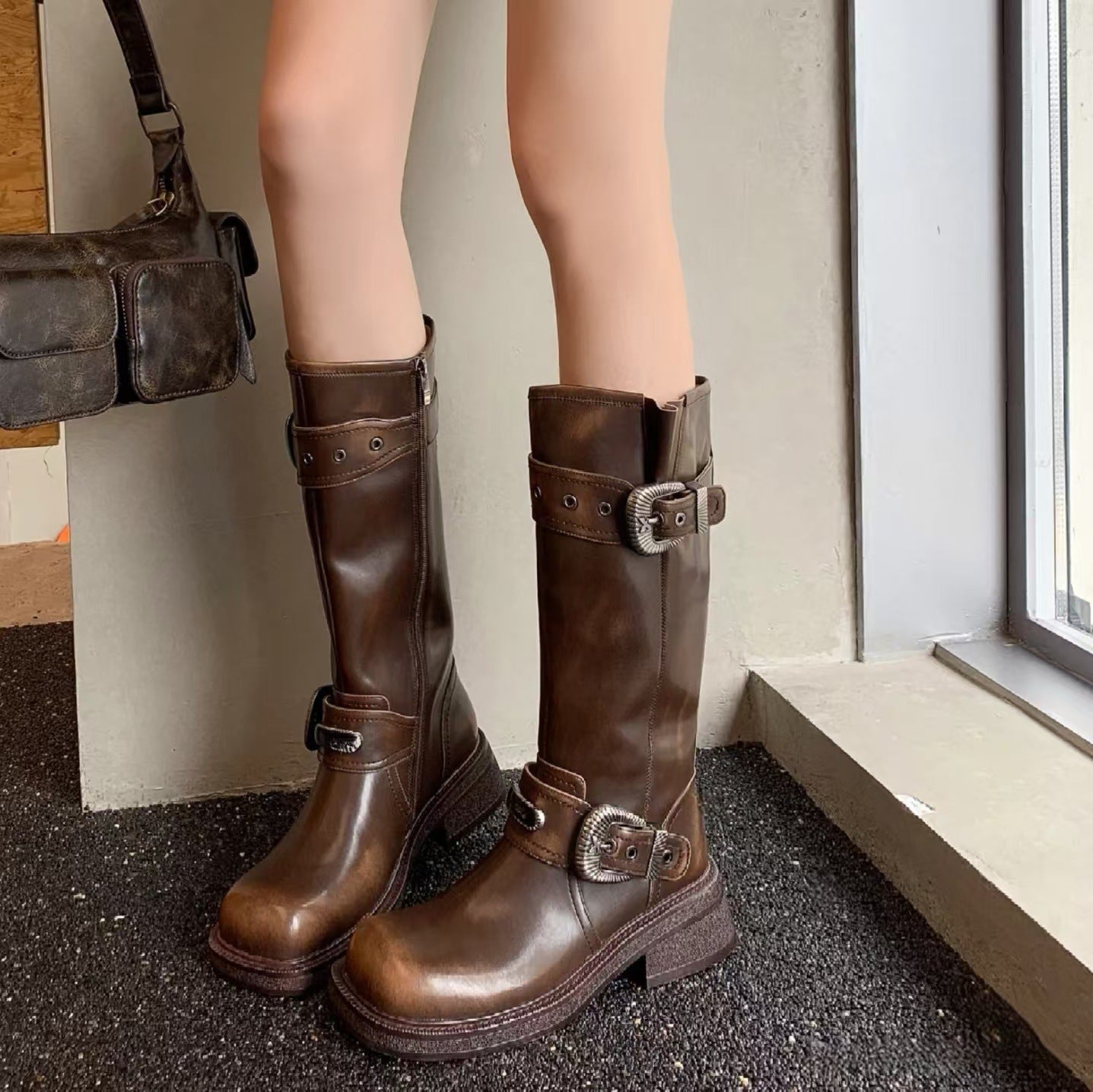 Women's Western Cowboy Summer Tall Knight Genuine Boots