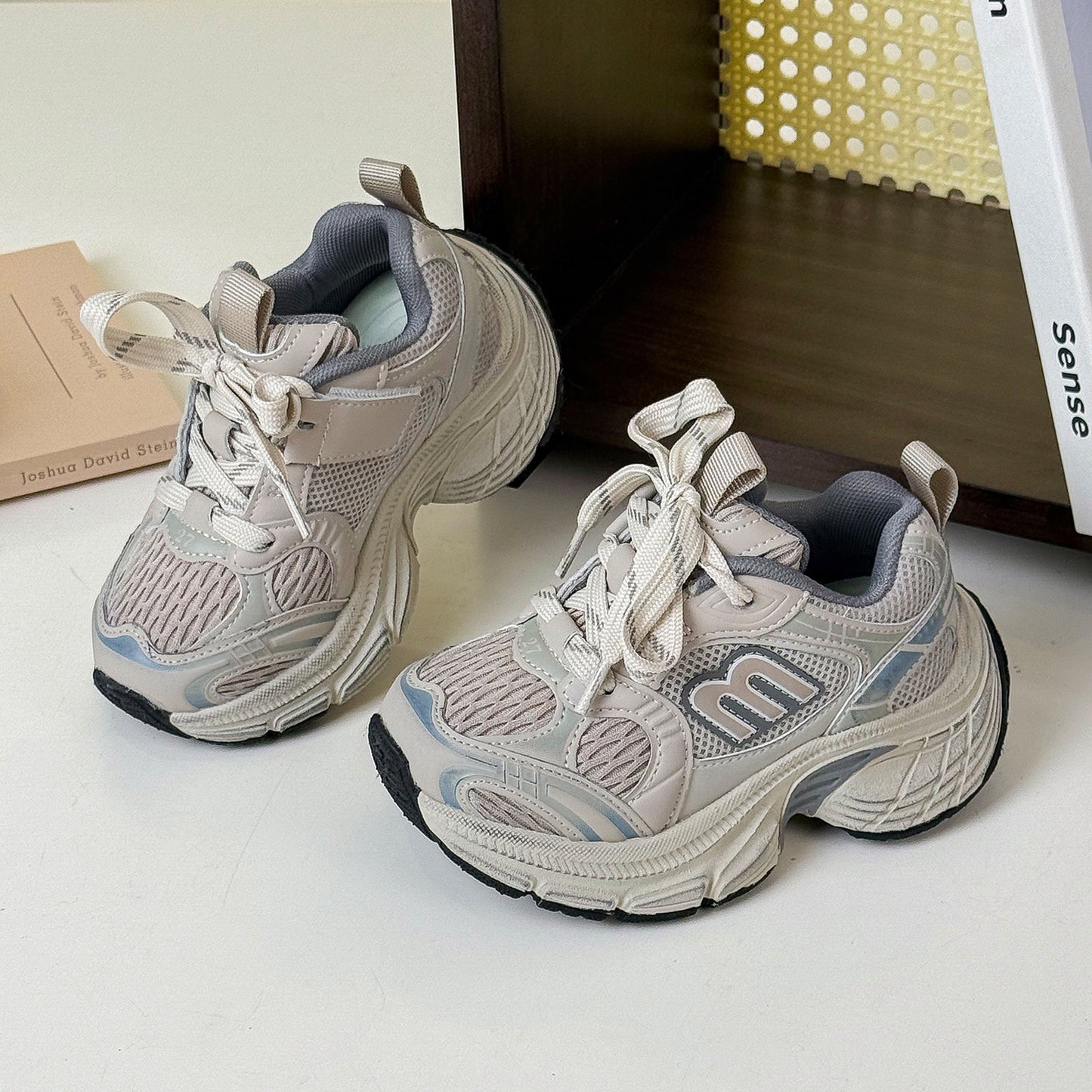 Children's Spring Daddy Fashion Letters Running Retro Kid's Sneakers