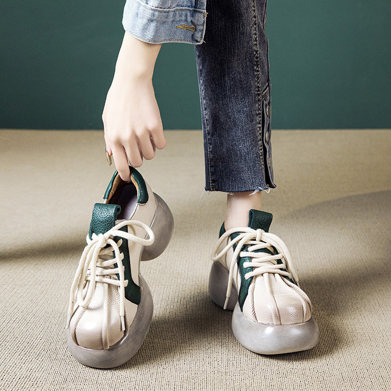 Women's Platform High Spring Retro Handmade Versatile Casual Shoes