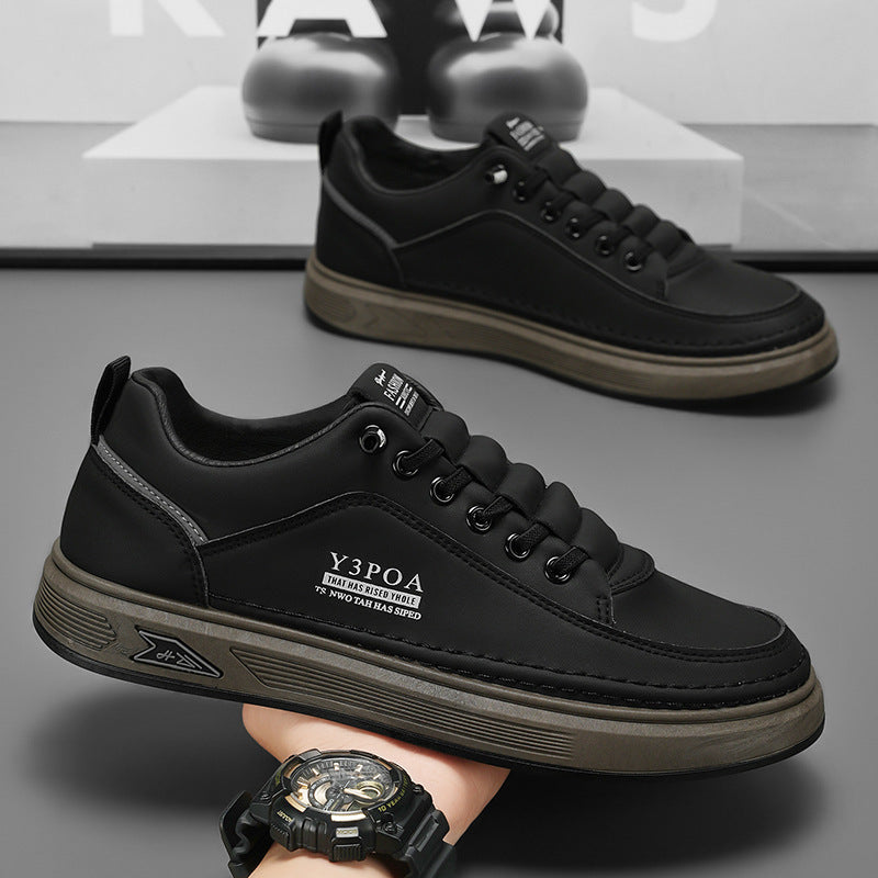 Men's White Versatile Slip-on Sports Trendy Low Men's Board Shoes