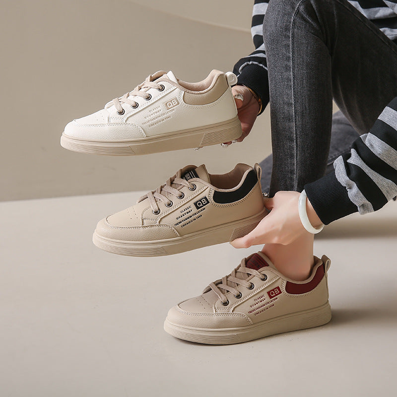 Women's White Autumn Korean Sports For Female Sneakers