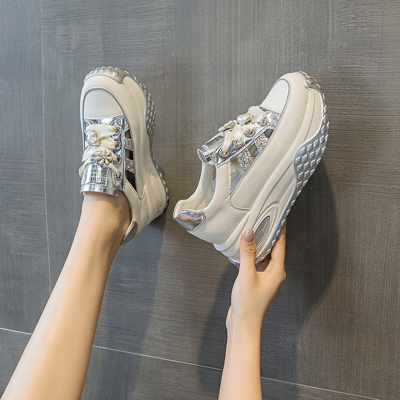Women's Summer Stylish Lightweight Height Increasing Insole Casual Shoes