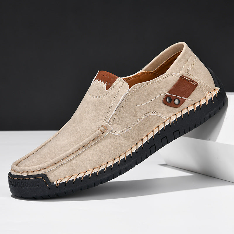 Men's Stitching Outdoor Slip-on Low Top Plus Casual Shoes