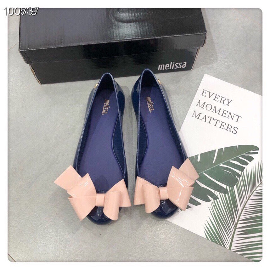 Fragrance Soft Bottom Round Head Flat Bowknot Shallow Sandals