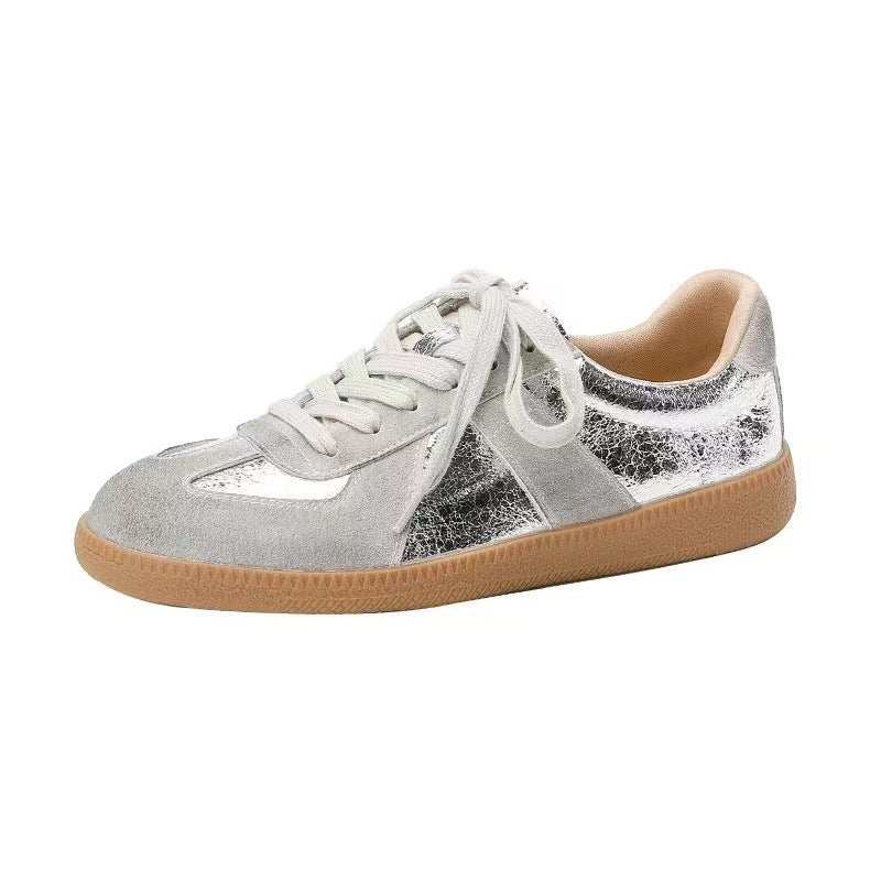Women's Genuine Sier German Training Board Retro Canvas Shoes