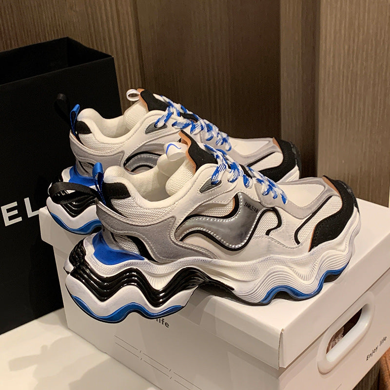 Women's & Men's Sier Wave Platform Dad Height Increasing Casual Shoes