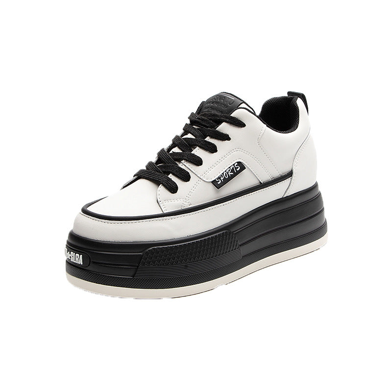 Women's Korean Style Thick Bottom Hidden White Wedge Women's Sports Shoes