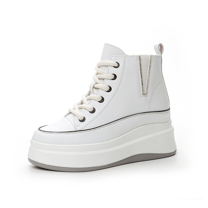 Women's Fashion Spring Small Platform White Casual Shoes
