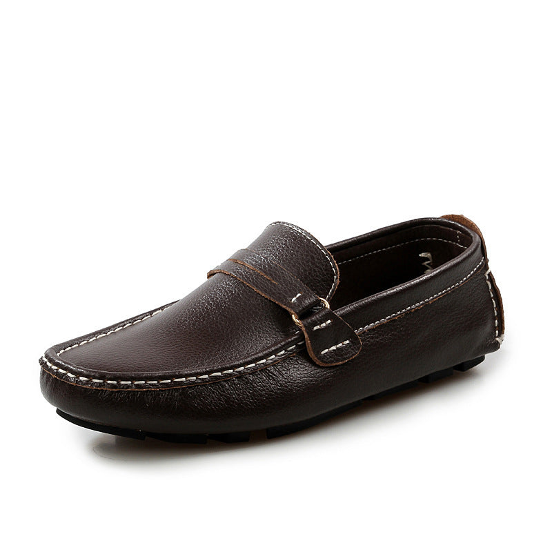 Men's Driving Plus Size Doug Cowhide Slip-on Casual Shoes