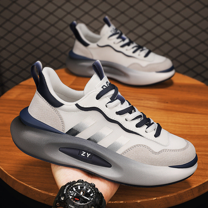 Men's Mesh Breathable Platform Fashion Genuine Sports Sneakers