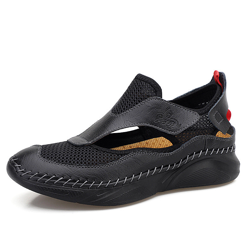 Men's Fashionable Summer Breathable Mesh Simple Velcro Sandals