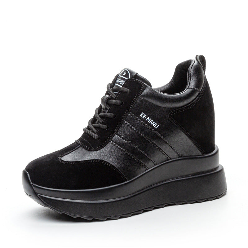 Women's Wedge Platform Slimming Height Increasing Insole Women's Casual Shoes