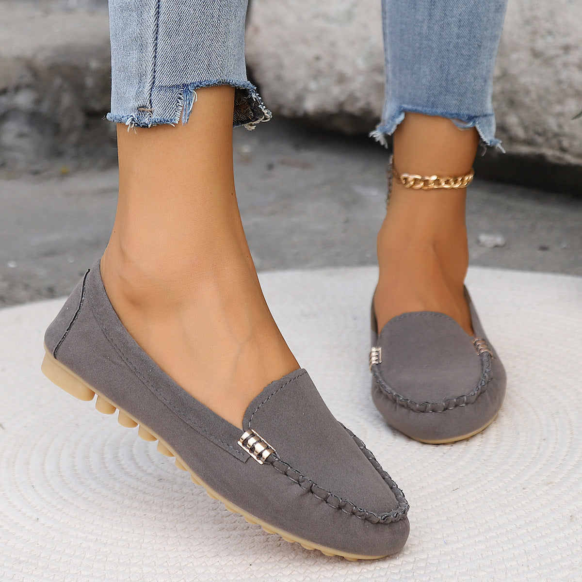 Women's Plus Size Denim Low-cut Slip-on Casual Shoes