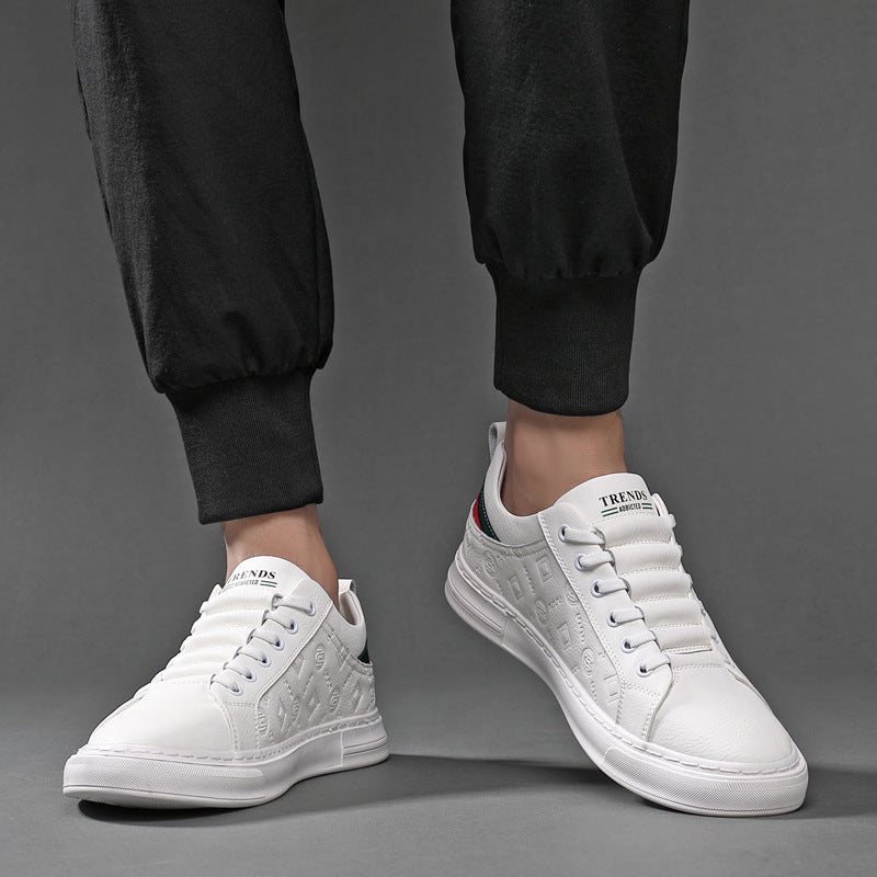 Men's White Breathable Comfortable Soft Bottom Versatile Sneakers