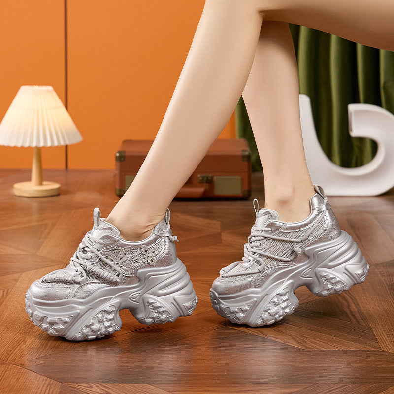 Women's Dad Breathable Mesh Small Height Increasing Sneakers