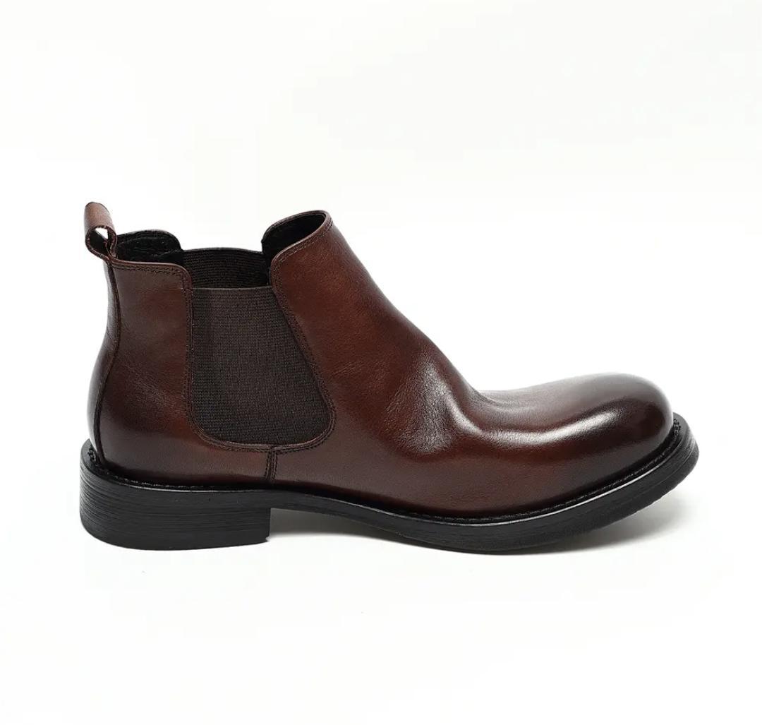 Men's Single Chelsea Booties Big Head Derby Boots
