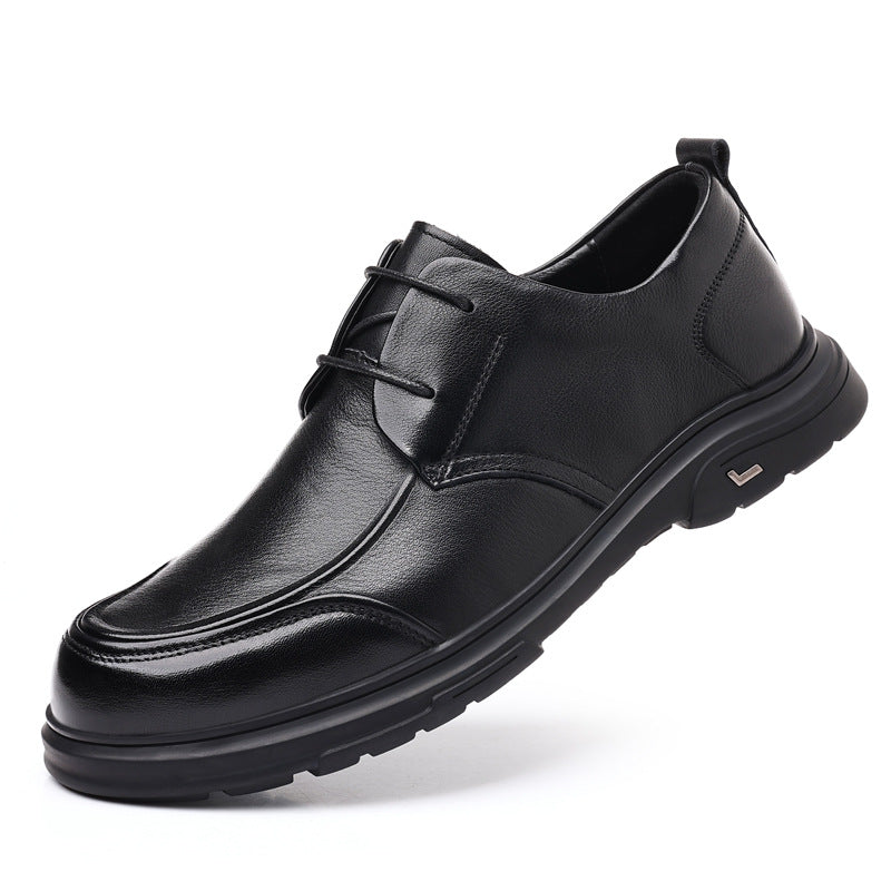 Men's Spring Genuine Soft Bottom Business Leather Shoes