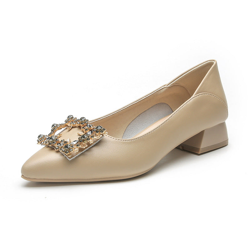 Women's Beautiful Genuine Soft Bottom Fashion Leather Shoes