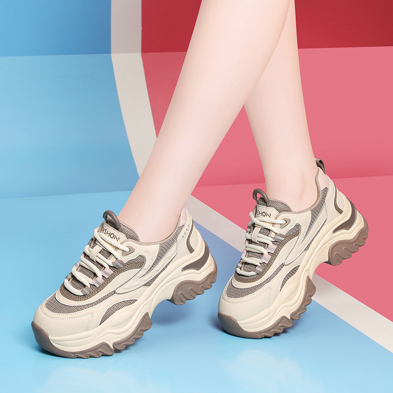 Women's Dad Spring Thick Bottom Height Increasing Sneakers