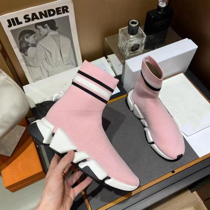 Version Color Matching Stretch Couple Female Sneakers