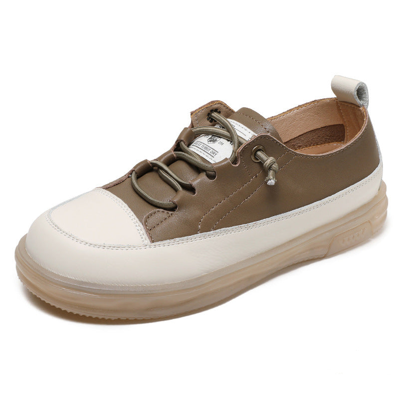 Women's Bottom Light White Summer Maternity Cowhide Casual Shoes