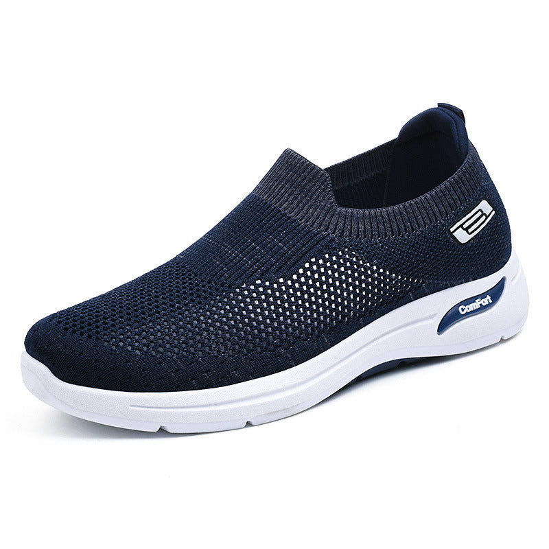 Men's Spring Breathable Mesh Surface Flying Woven Casual Shoes