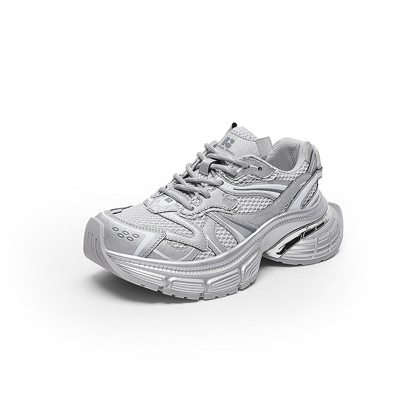 Women's Dad Genuine Trendy Spring Thick Bottom Mesh Show Sneakers