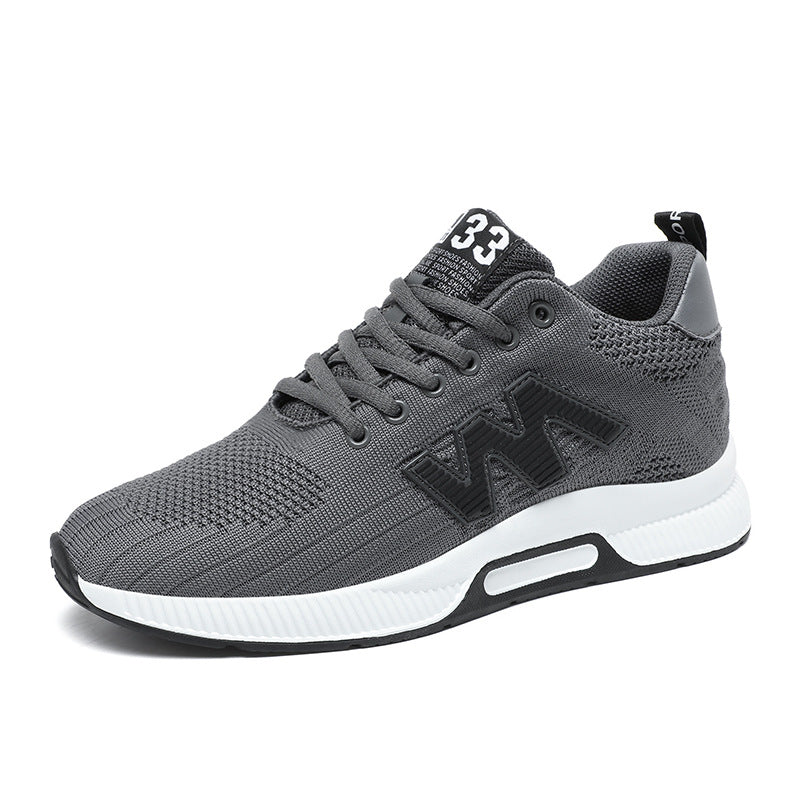 Men's Invisible Height Increasing Insole Fly Woven Sneakers