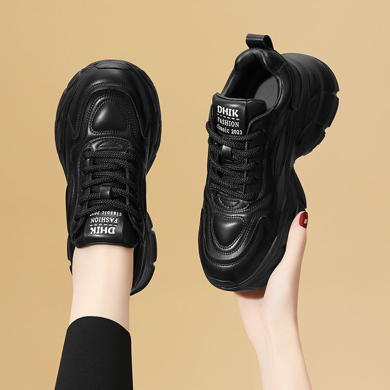Women's Single-layer Platform Height Increasing Insole Daddy Casual Shoes