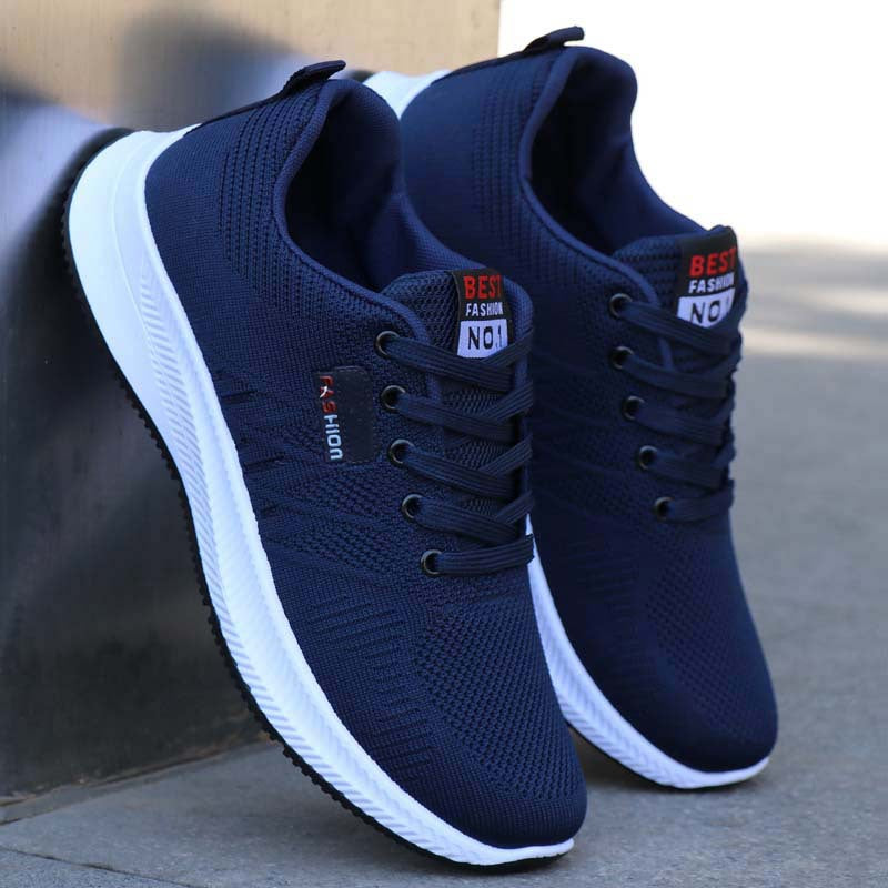 Men's Breathable Versatile Trendy Flying Woven Tennis Casual Shoes