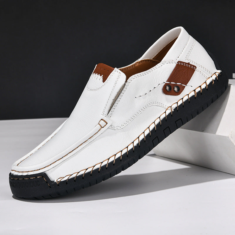 Men's Stitching Outdoor Slip-on Low Top Plus Casual Shoes